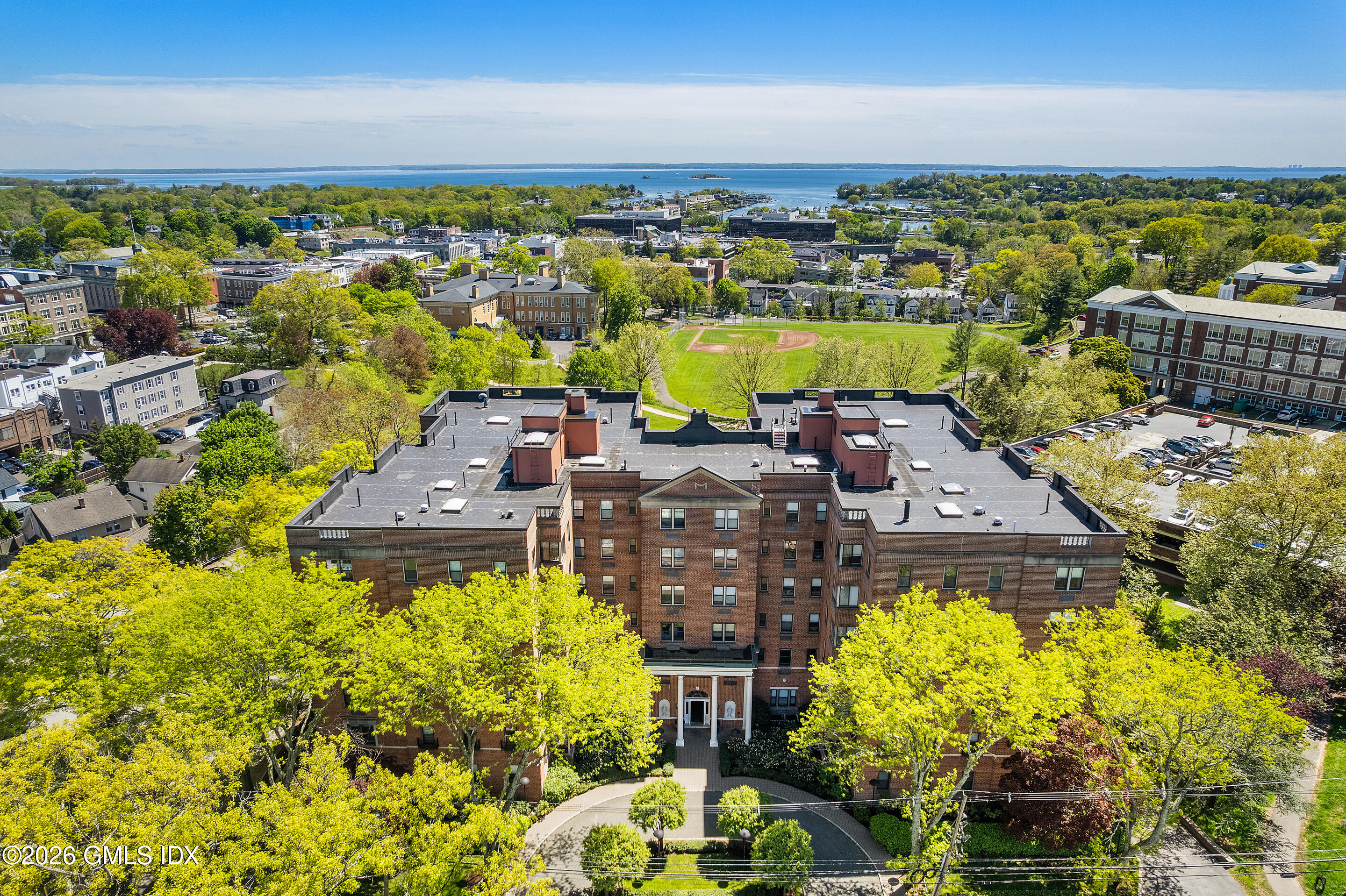 40 West Elm Street, Unit 2M Greenwich, CT 06830 - Photo 2 of 25 Aerial Front1