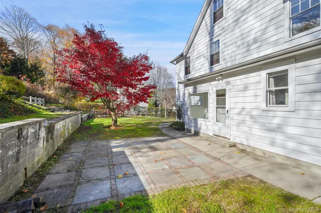 a view of a backyard with a garden