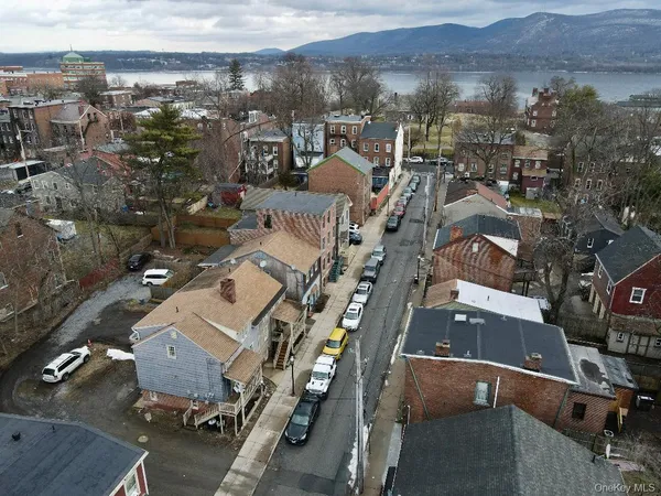 an aerial view of a city