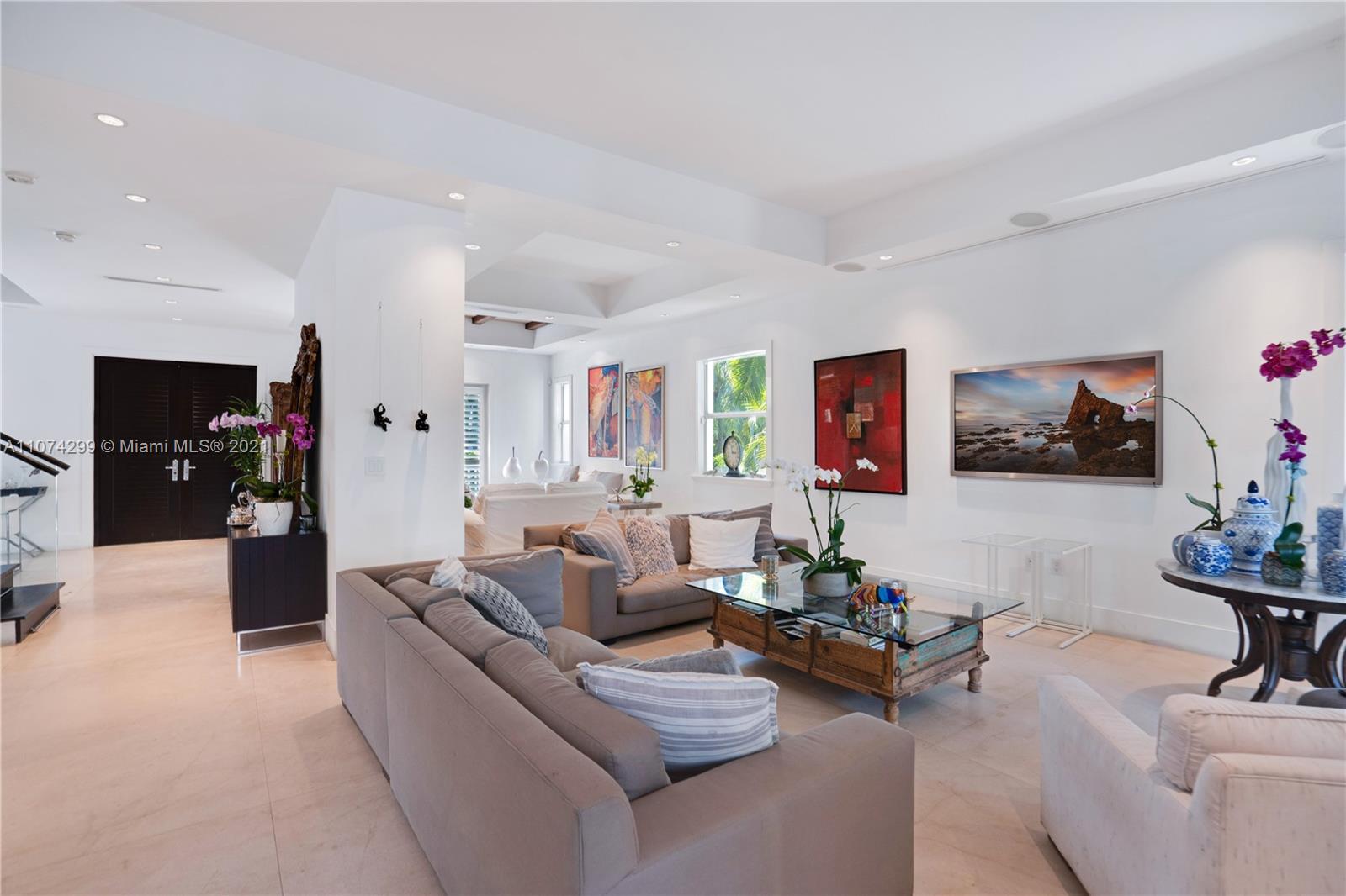 325 Hampton Lane Key Biscayne, FL 33149 - Photo 6 of 37 a living room with furniture and a couch