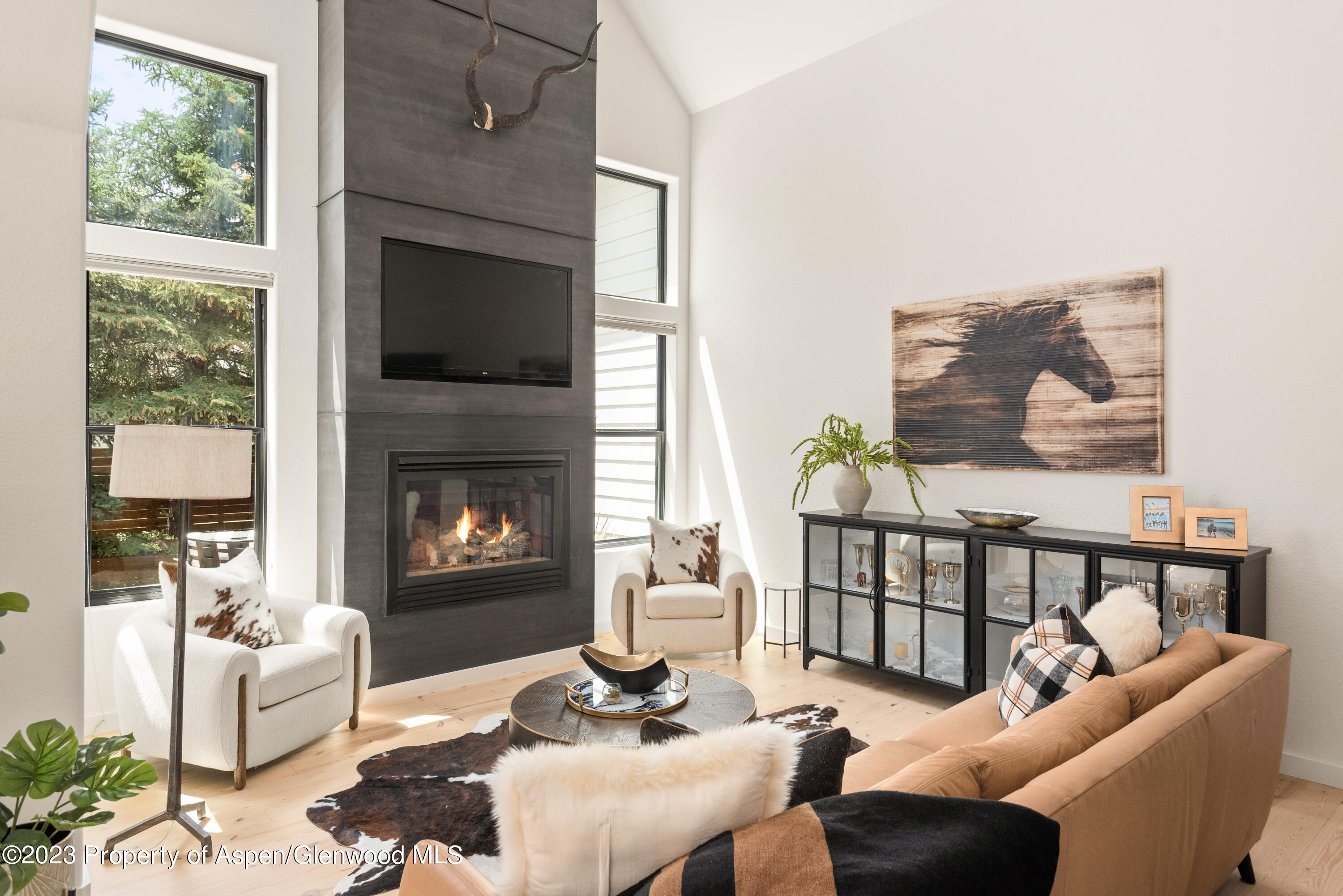 324 Summerset Lane Basalt, CO 81621 - Photo 5 of 40 a living room with furniture fireplace and a flat screen tv