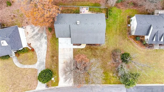 an aerial view of multiple house