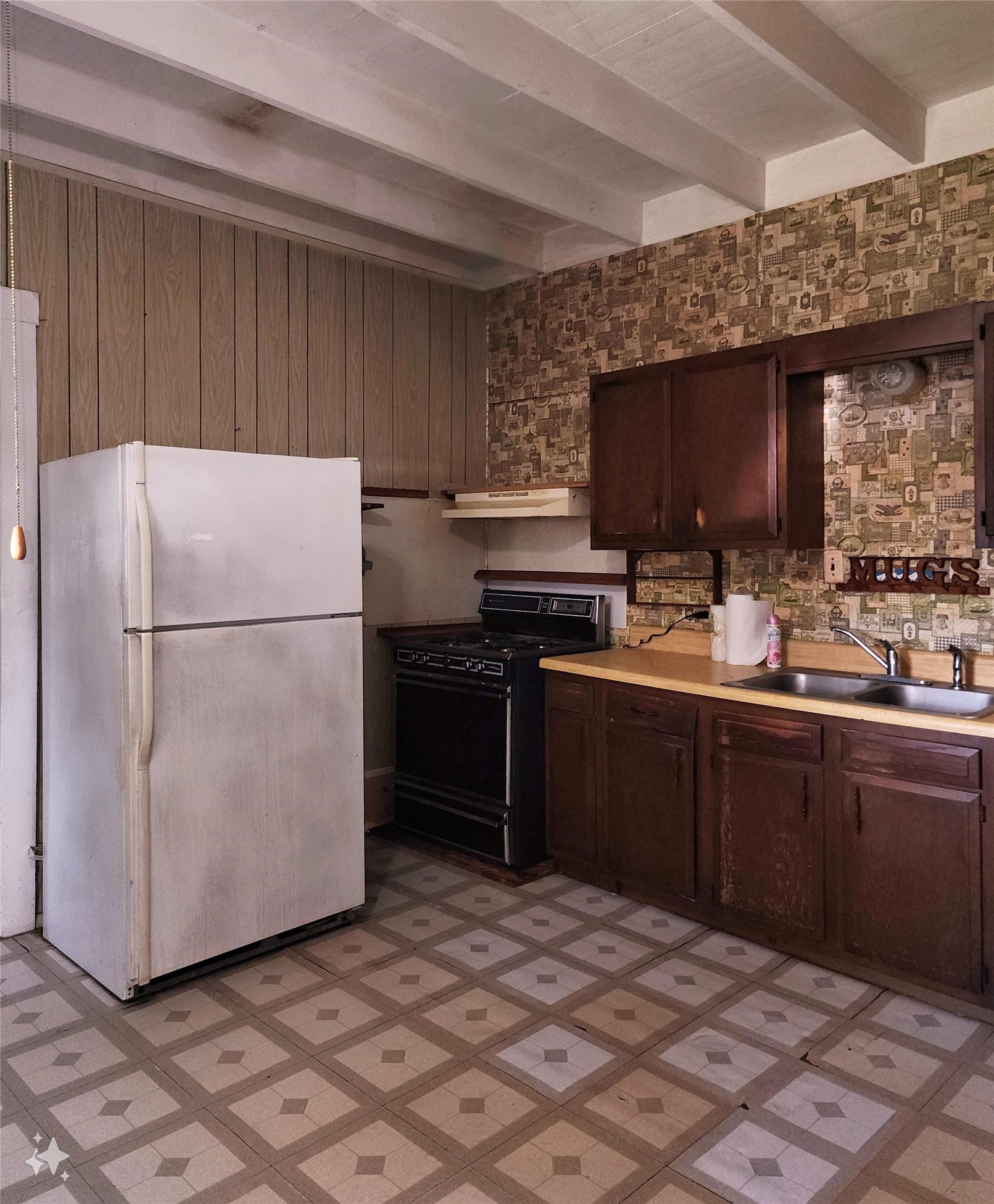 612 Black Street Schulenburg, TX 78956 - Photo 9 of 16 a kitchen with a refrigerator and a sink