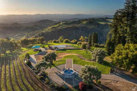 a view of a lake with a mountain in the back