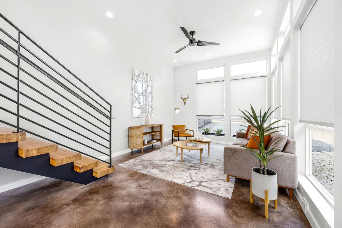 2203 East 51st Street, Unit A Austin, TX 78723 - Photo 13 of 25 a living room with furniture and a potted plant