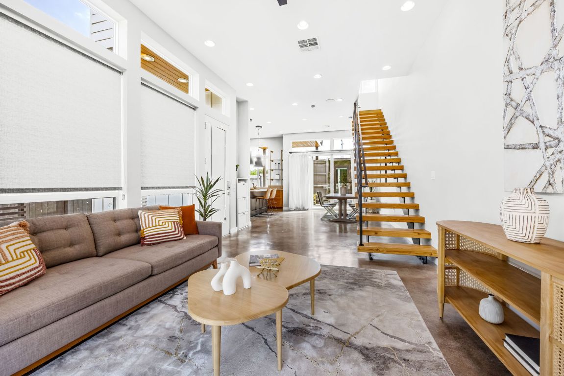 2203 East 51st Street, Unit A Austin, TX 78723 - Photo 2 of 25 a living room with furniture and wooden floor