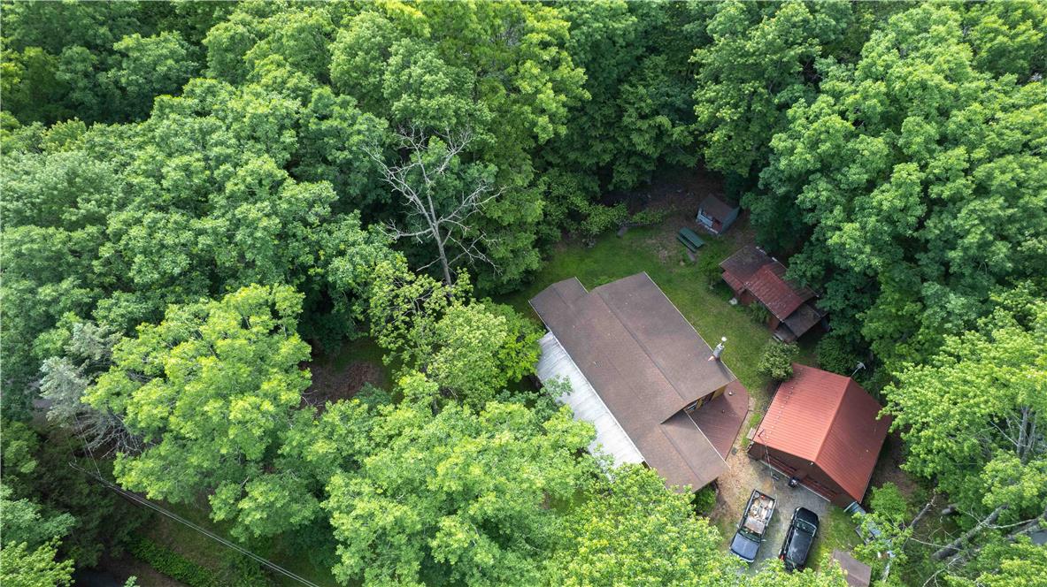 8 Cross Rds Drive Jim Thorpe, PA 18229 - Photo 31 of 32 A secluded dwelling nestled amidst verdant treetops offers a private, natural setting.