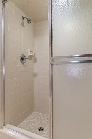 a view of a building next to a yard