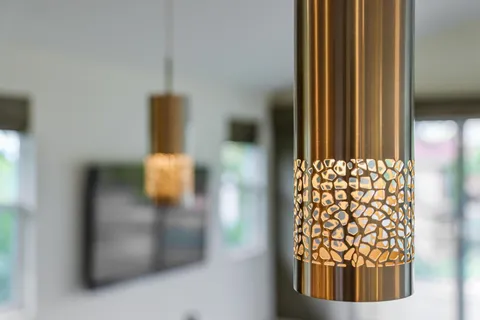 a view of a garden with a bench in a patio