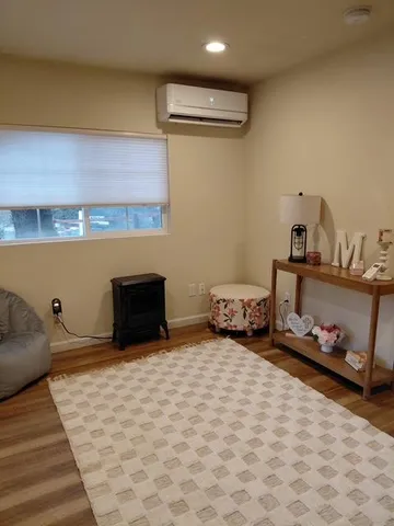 a outdoor living space with furniture and garden view