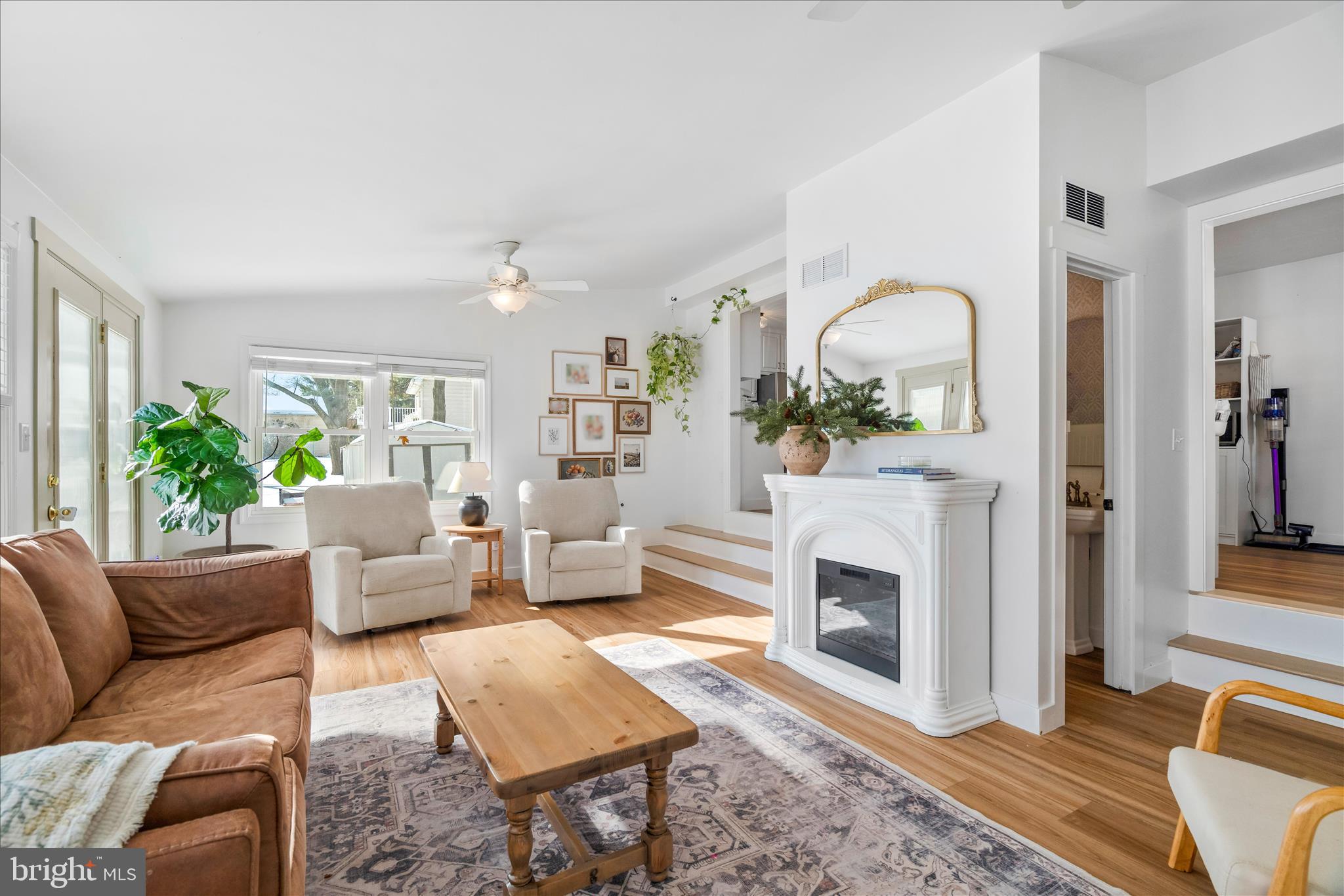 7997 Pleasant Court Frederick, MD 21701 - Photo 22 of 78 a living room with furniture a fireplace and a potted plant