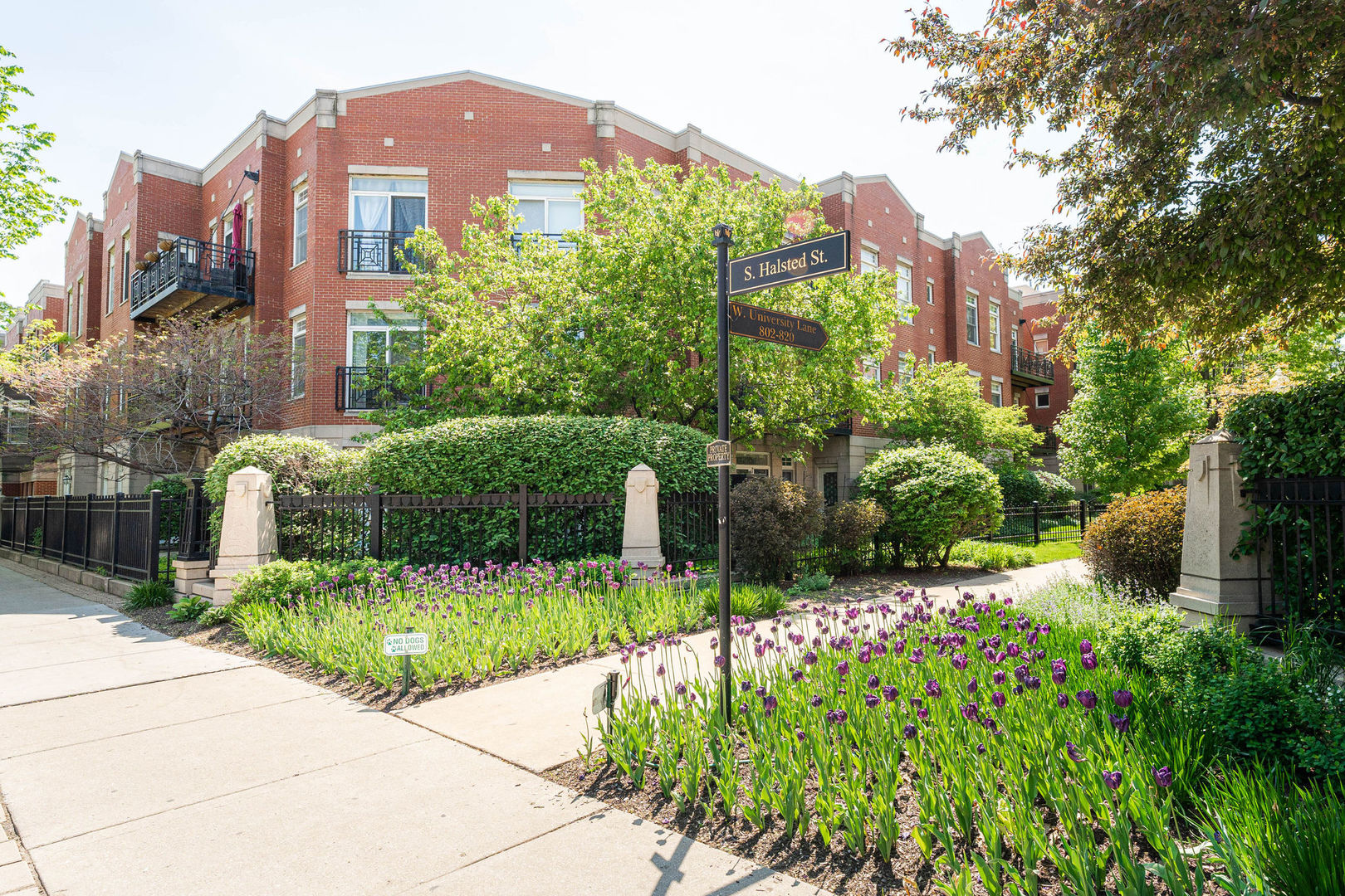 1406 South Halsted Street, Unit 1A Chicago, IL 60607 - Photo 22 of 25 a view of a garden with a building