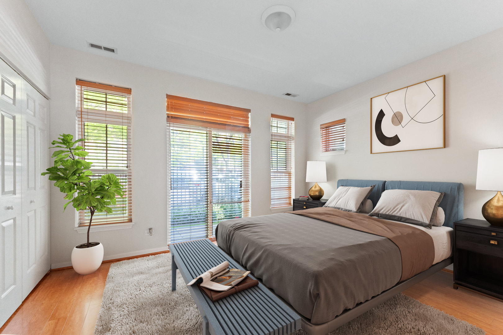 1406 South Halsted Street, Unit 1A Chicago, IL 60607 - Photo 8 of 25 a spacious bedroom with a bed and a window