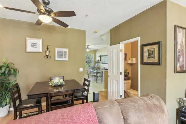 a view of a livingroom with furniture and a chandelier