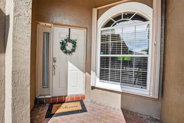 a view of front door of house