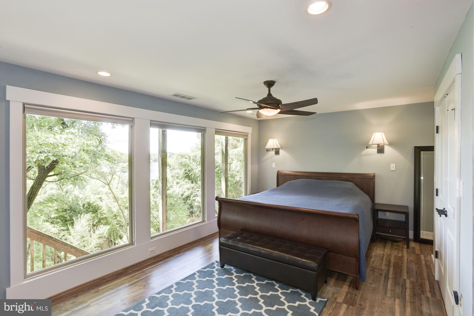 1607 Riverside Drive Annapolis, MD 21409 - Photo 18 of 30 Verdant VIEW! Double Closet and Bombay Ceiling Fan
