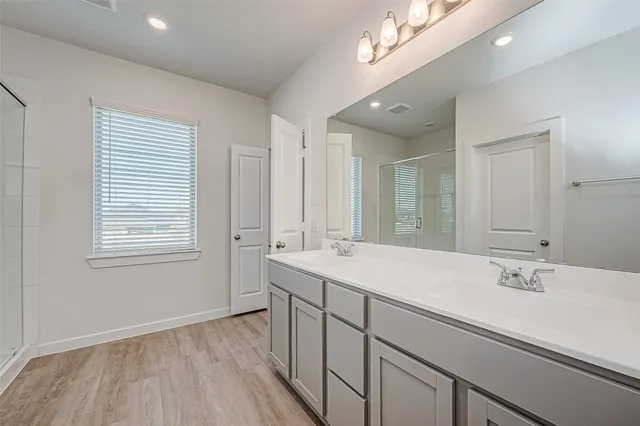 a view of small space with racks on the wall