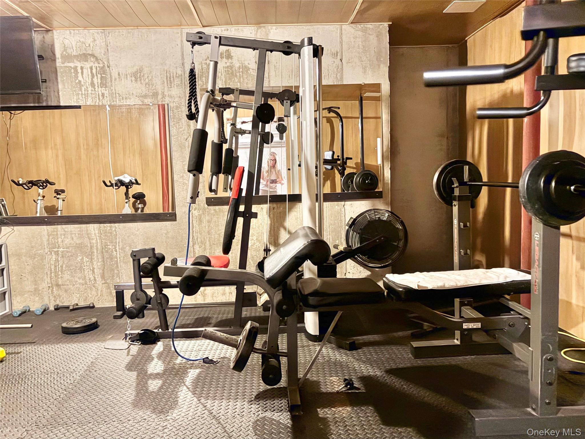 521 Perry Road Swan Lake, NY 12783 - Photo 30 of 32 a view of a room with gym equipment