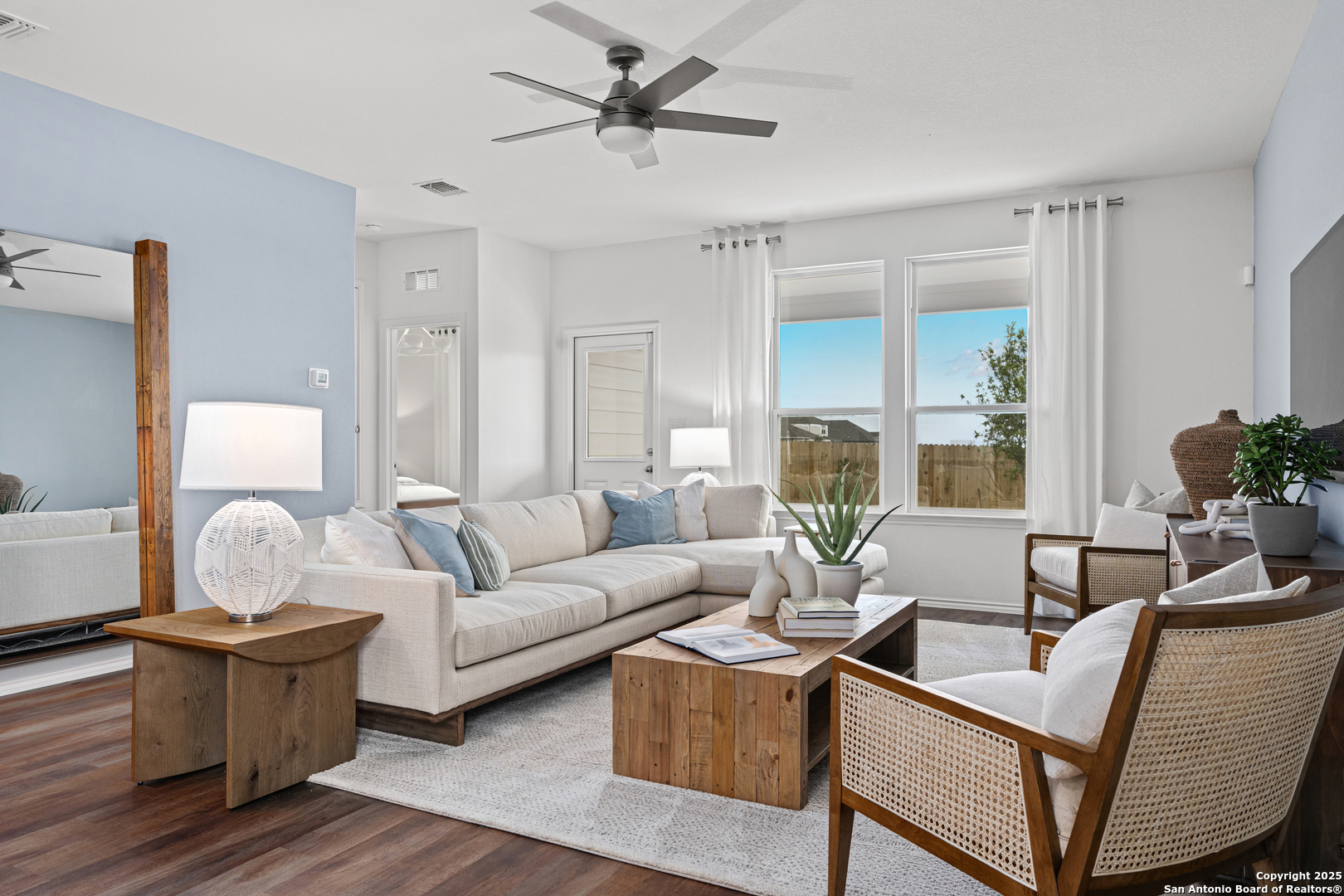 405 Raven Row Marion, TX 78124 - Photo 19 of 25 a living room with furniture and a large window