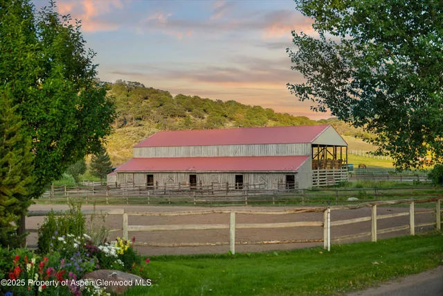 a view of an outdoor space and mountains
