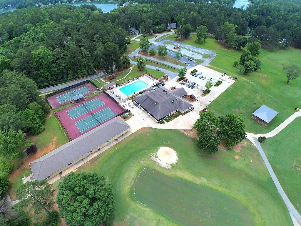 6047 Belle Meade Drive Villa Rica, GA 30180 - Photo 17 of 17 an aerial view of a house with a yard