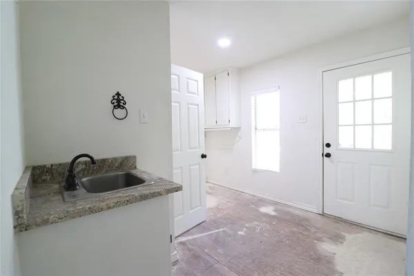 a view of a bathroom with a sink