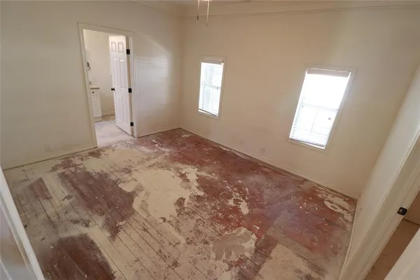 a view of a livingroom with a window