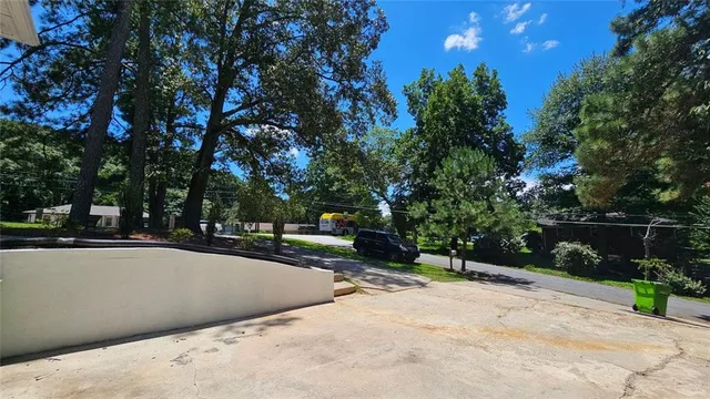 a view of a house with a swimming pool