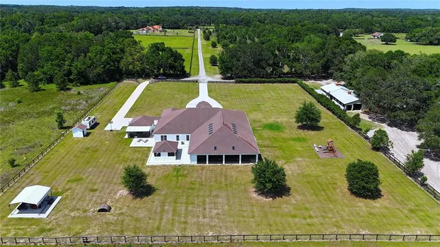 a aerial view of a house