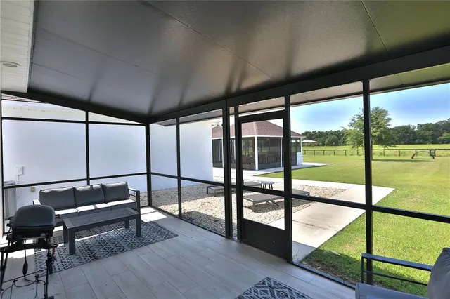 a view of outdoor space with seating