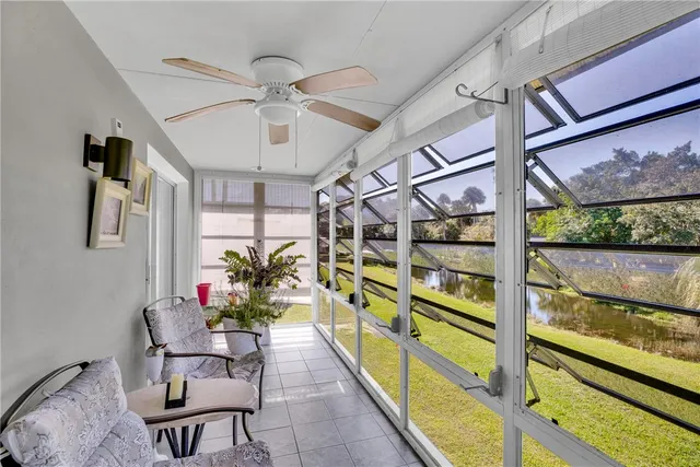 a view of a porch with furniture