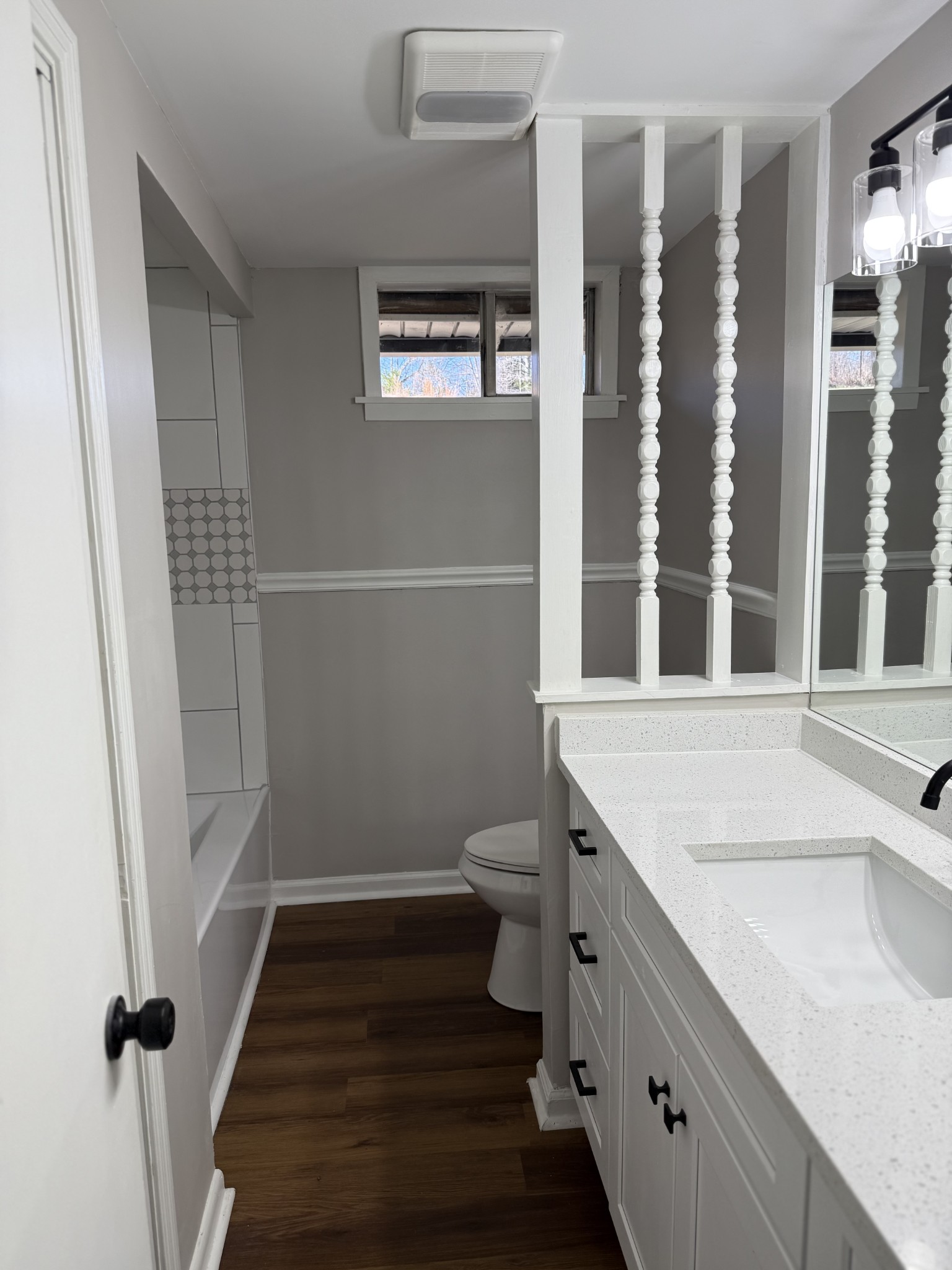 133 Mockerson Road Leoma, TN 38468 - Photo 11 of 20 a bathroom with a granite countertop sink toilet and shower