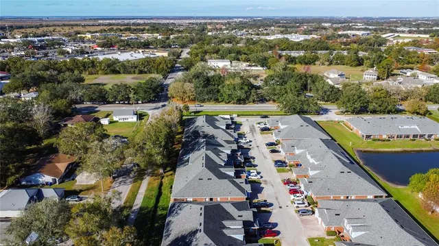 an aerial view of a city