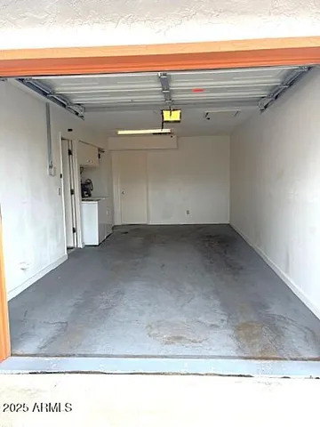 a view of a garage