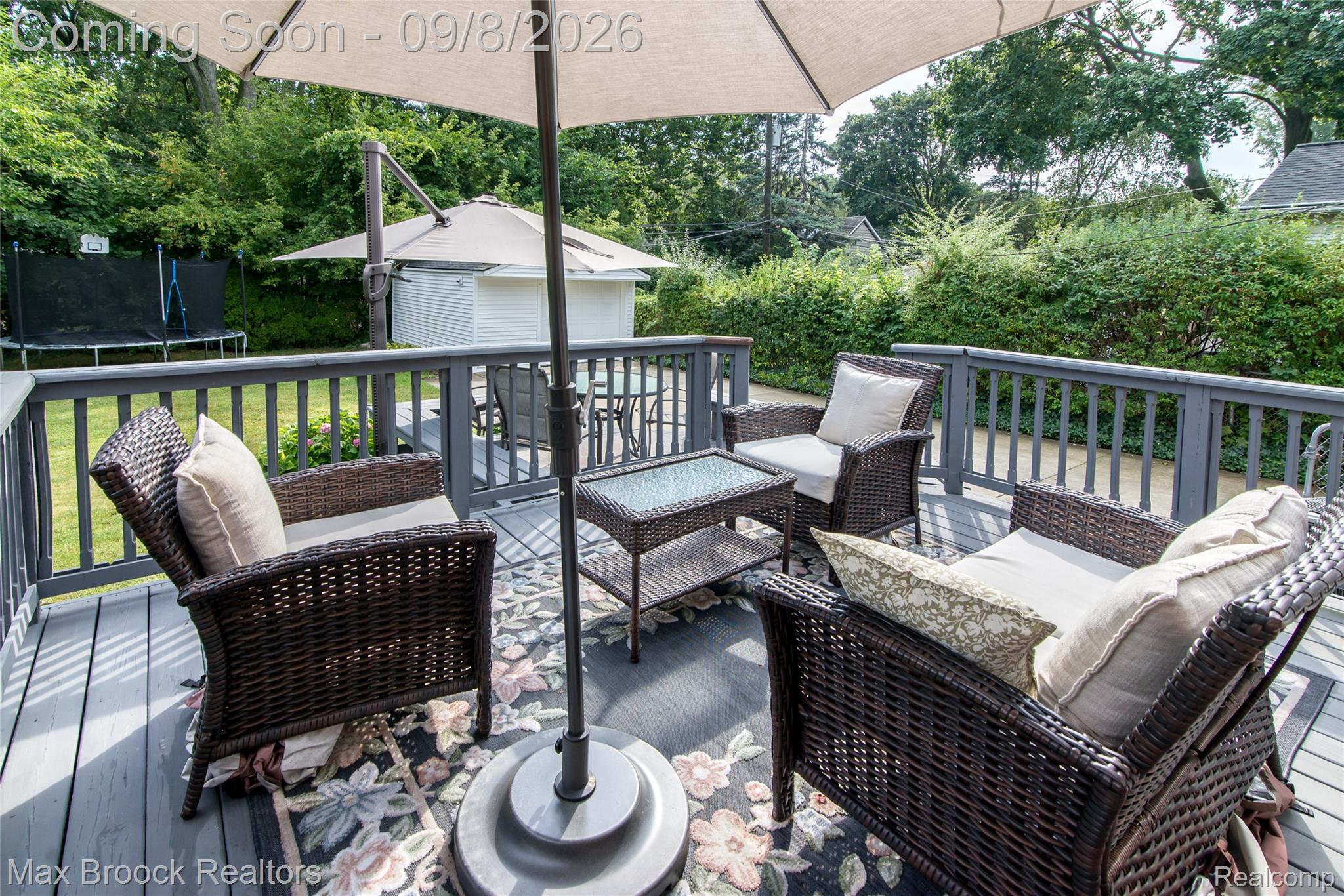 1533 Mansfield Road Birmingham, MI 48009 - Photo 37 of 48 Gray-painted wood deck featuring a railing system