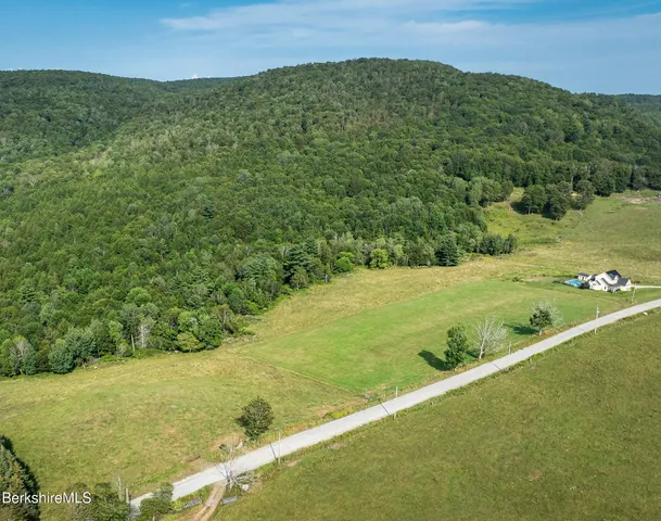 a view of a large body of water and mountain