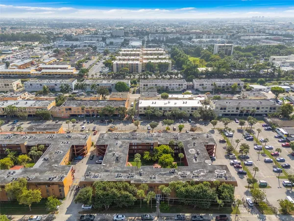 an aerial view of multiple house
