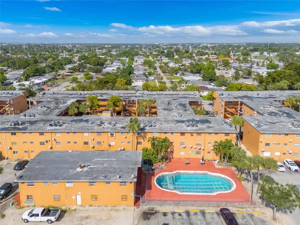 a view of a city with an ocean