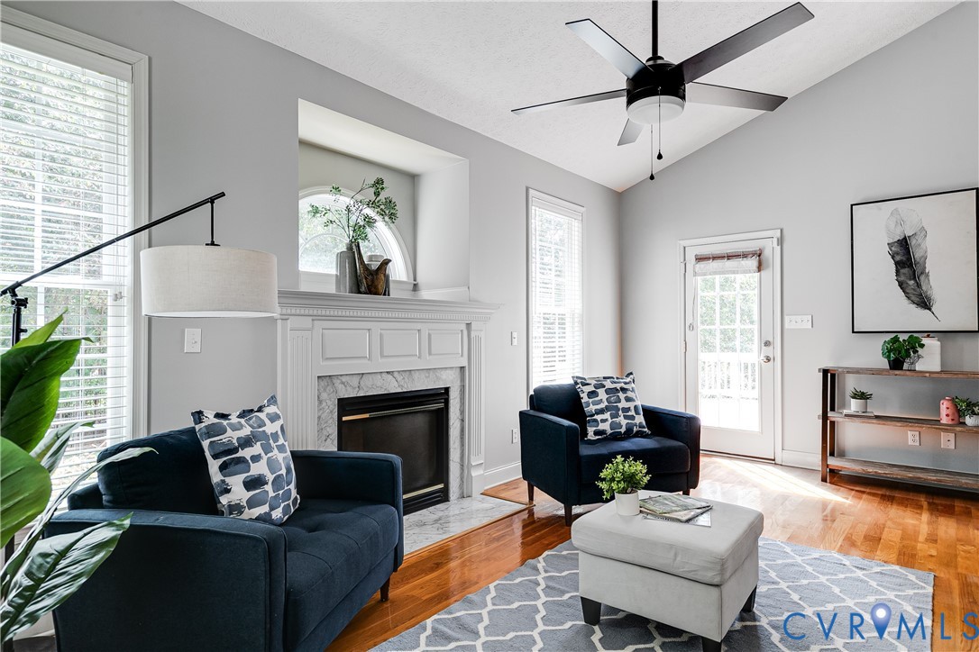 11401 Braidstone Lane Chesterfield, VA 23838 - Photo 22 of 47 Hardwood floors, and doorway leading to deck.