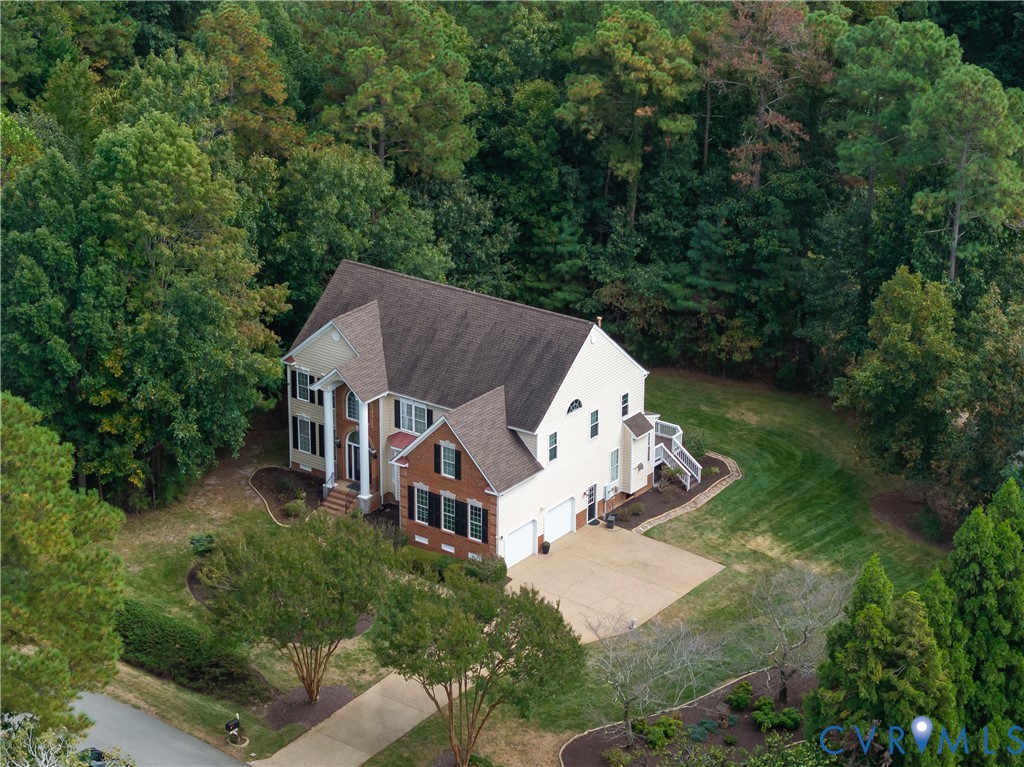 11401 Braidstone Lane Chesterfield, VA 23838 - Photo 45 of 47 Aerial view of property and surrounding forested a