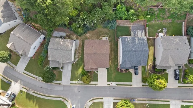 an aerial view of multiple house