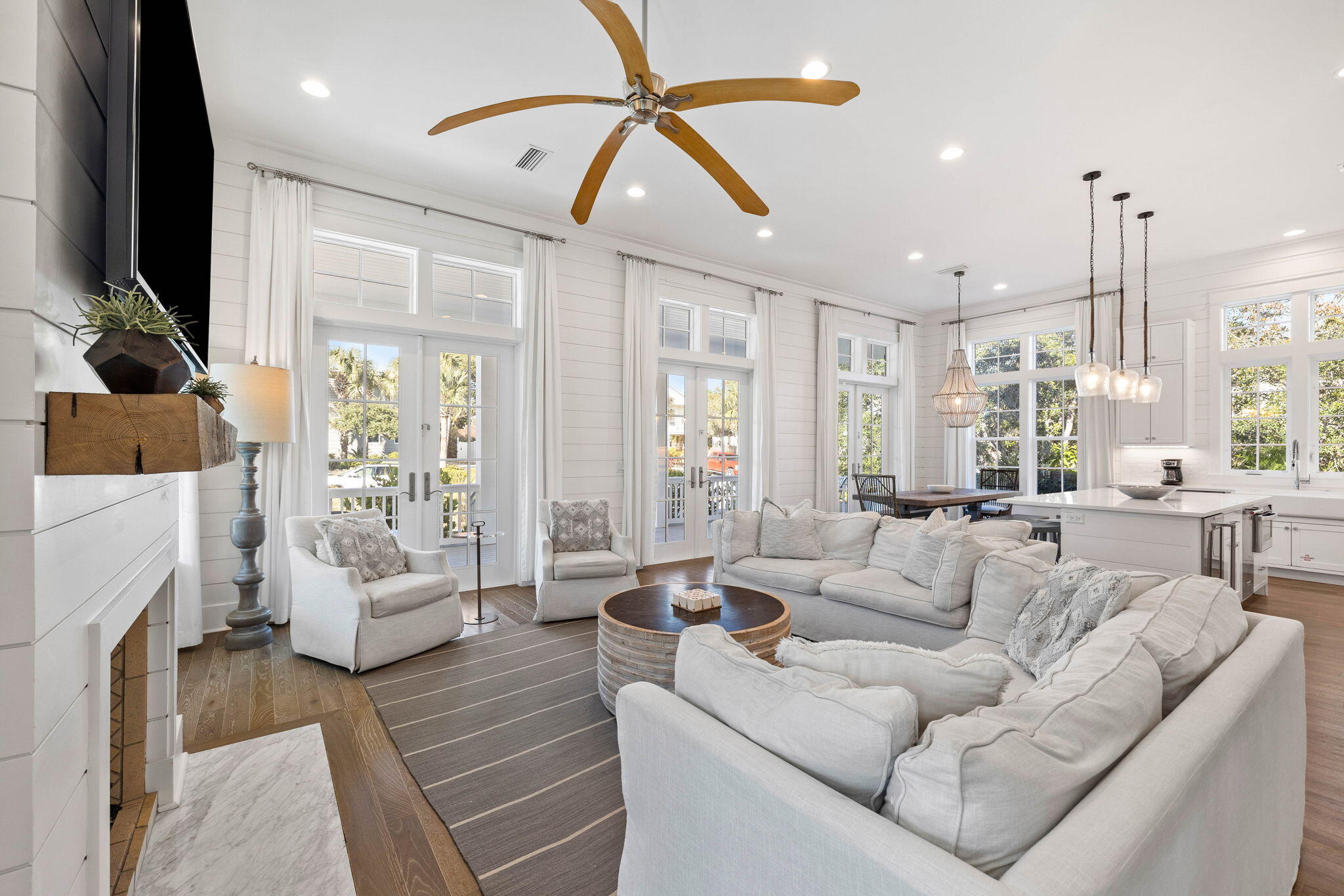 44 Seacrest Drive Inlet Beach, FL 32461 - Photo 27 of 129 a living room with furniture and a flat screen tv