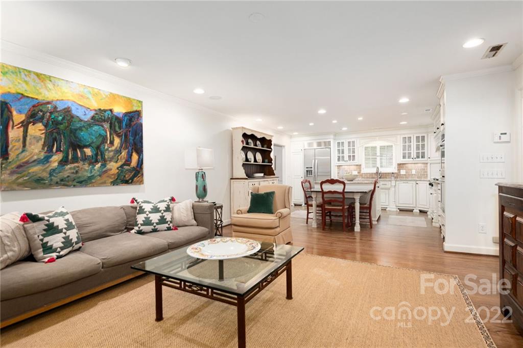 2815 Wickersham Road Charlotte, NC 28211 - Photo 12 of 34 a living room with furniture and wooden floor