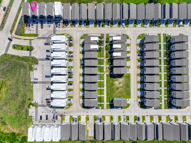 a front view of a building with street