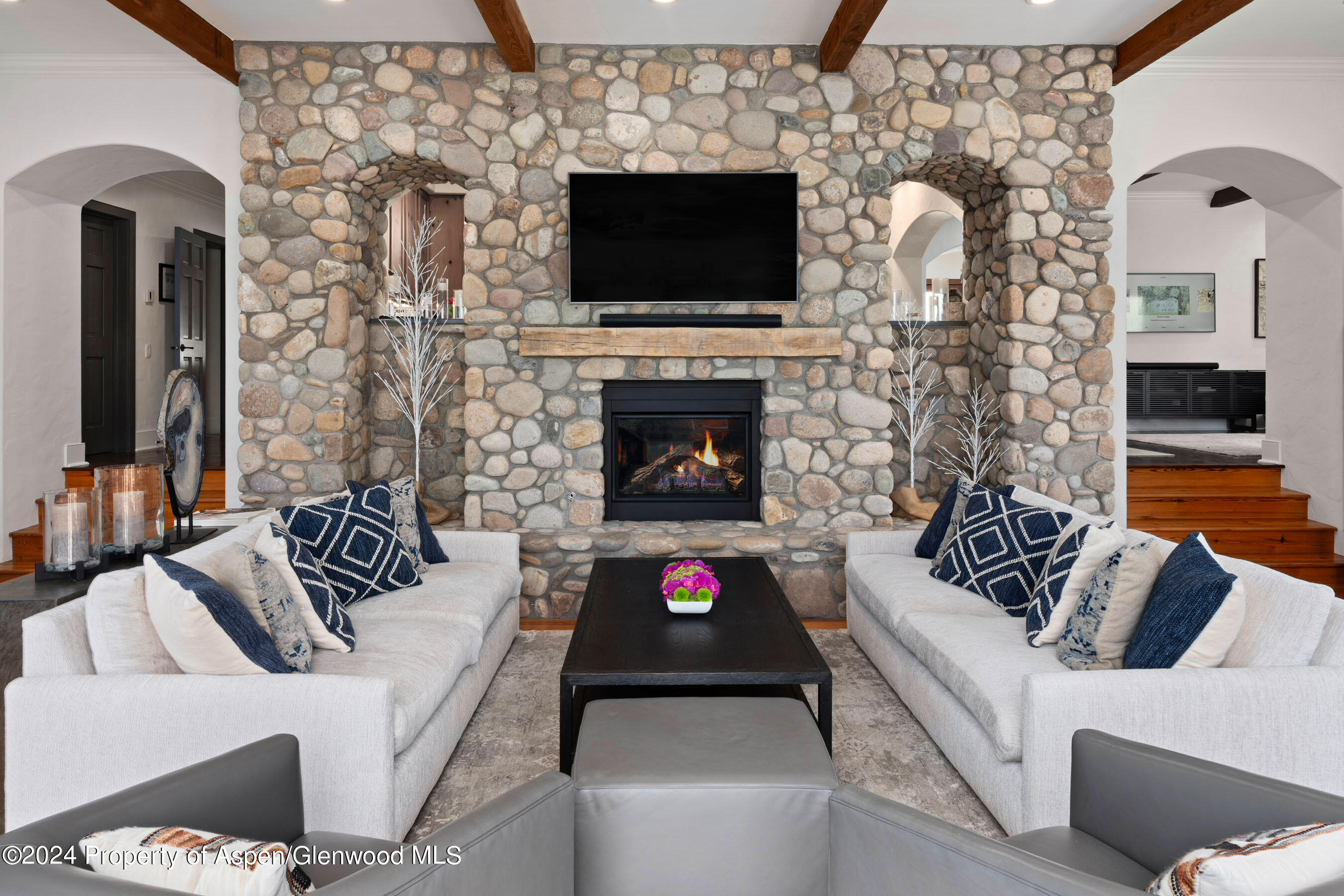439 Maple Ridge Lane Snowmass Village, CO 81615 - Photo 8 of 42 Gas Fireplace in Great Room