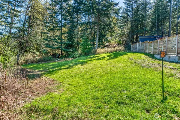 a view of backyard with green space