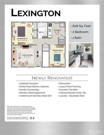 $2,366 | 98 East Cliff Street, Unit 15, Somerville, NJ 08876