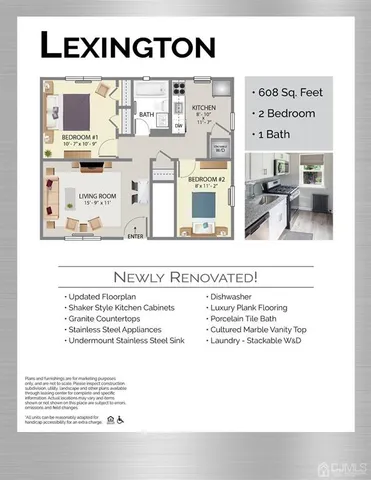 $2,366 | 98 East Cliff Street, Unit 15, Somerville, NJ 08876