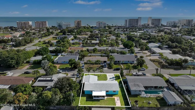 an aerial view of multiple house