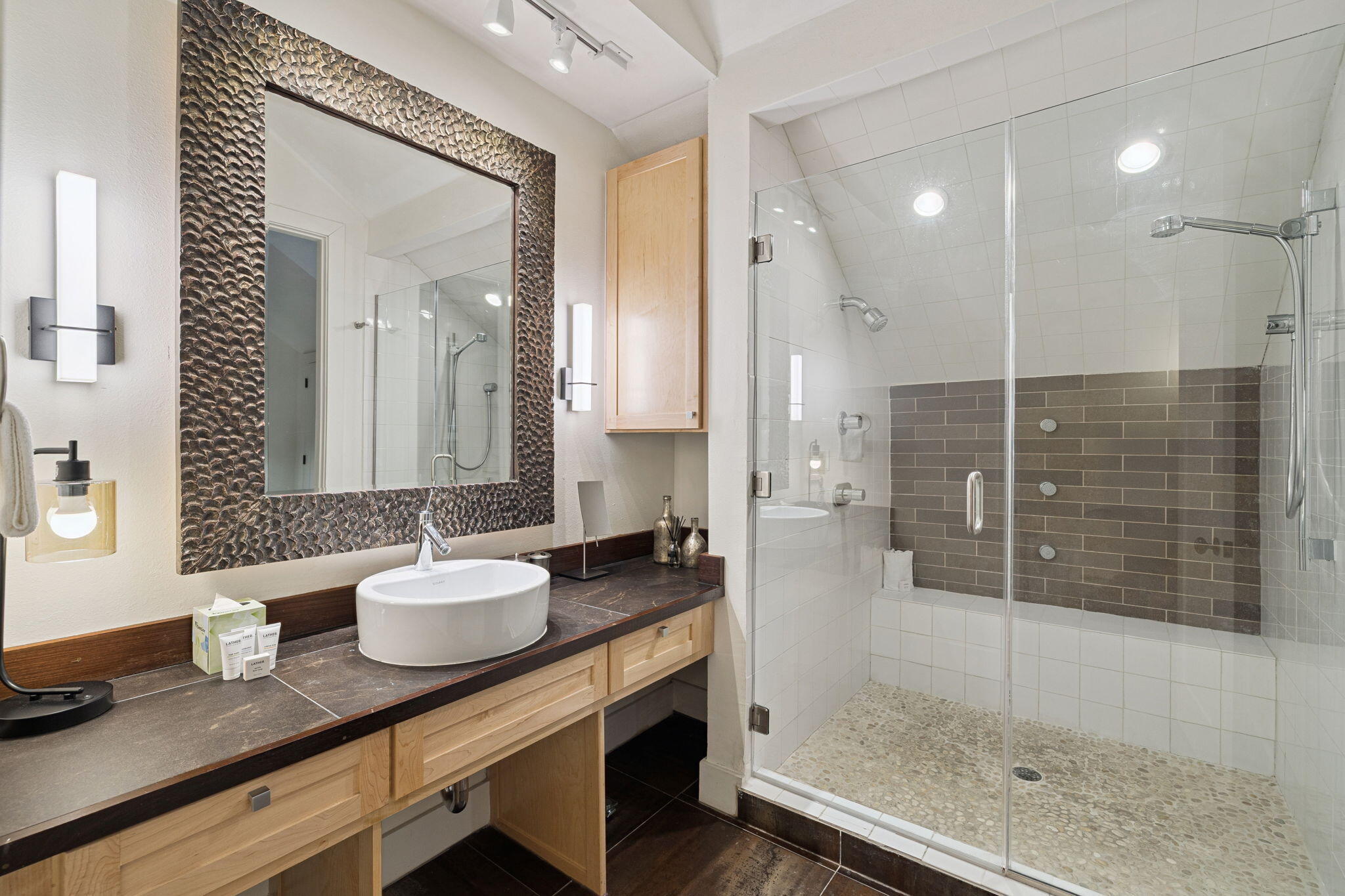 246 Fisherman's Cove, Unit 246 Miramar Beach, FL 32550 - Photo 23 of 72 a bathroom with a granite countertop sink mirror and double